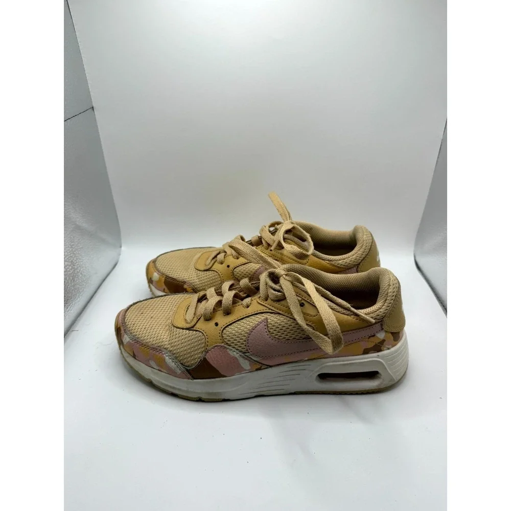 Nike Air Max SC DX3733-200 Womens 7 Sneaker Sesame Pink Camo‎ Brown Mesh Shoes